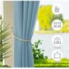image:imageNICETOWN 2 Panels Outdoor Curtain Panels for Patio Waterproof Stainless Steel Silver Grommet Thermal Insulated Blackout Thermal Insulated Outdoor Drapes for PatioFront Porch W52 x L108 TanTeal