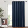 image:imageNICETOWN 2 Panels Outdoor Curtain Panels for Patio Waterproof Stainless Steel Silver Grommet Thermal Insulated Blackout Thermal Insulated Outdoor Drapes for PatioFront Porch W52 x L108 TanNavy Blue