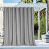 image:imageNICETOWN 2 Panels Outdoor Curtain Panels for Patio Waterproof Stainless Steel Silver Grommet Thermal Insulated Blackout Thermal Insulated Outdoor Drapes for PatioFront Porch W52 x L108 TanSilver Gray