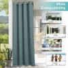 image:imageNICETOWN 2 Panels Outdoor Curtain Panels for Patio Waterproof Stainless Steel Silver Grommet Thermal Insulated Blackout Thermal Insulated Outdoor Drapes for PatioFront Porch W52 x L108 TanSlate Gray