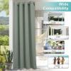 image:imageNICETOWN 2 Panels Outdoor Curtain Panels for Patio Waterproof Stainless Steel Silver Grommet Thermal Insulated Blackout Thermal Insulated Outdoor Drapes for PatioFront Porch W52 x L108 TanSage Green