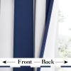image:imageNICETOWN 2 Panels Outdoor Curtain Panels for Patio Waterproof Stainless Steel Silver Grommet Thermal Insulated Blackout Thermal Insulated Outdoor Drapes for PatioFront Porch W52 x L108 TanNavy  White