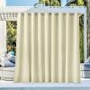 image:imageNICETOWN 2 Panels Outdoor Curtain Panels for Patio Waterproof Stainless Steel Silver Grommet Thermal Insulated Blackout Thermal Insulated Outdoor Drapes for PatioFront Porch W52 x L108 TanBeige