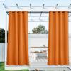 image:imageNICETOWN 2 Panels Outdoor Curtain Panels for Patio Waterproof Stainless Steel Silver Grommet Thermal Insulated Blackout Thermal Insulated Outdoor Drapes for PatioFront Porch W52 x L108 TanOrange