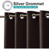 image:imageNICETOWN 2 Panels Outdoor Curtain Panels for Patio Waterproof Stainless Steel Silver Grommet Thermal Insulated Blackout Thermal Insulated Outdoor Drapes for PatioFront Porch W52 x L108 TanToffee Brown