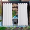 image:imageNICETOWN 2 Panels Outdoor Curtain Panels for Patio Waterproof Stainless Steel Silver Grommet Thermal Insulated Blackout Thermal Insulated Outdoor Drapes for PatioFront Porch W52 x L108 TanLily White