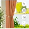 image:imageNICETOWN 2 Panels Outdoor Curtain Panels for Patio Waterproof Stainless Steel Silver Grommet Thermal Insulated Blackout Thermal Insulated Outdoor Drapes for PatioFront Porch W52 x L108 TanBurnt Orange