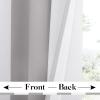 image:imageNICETOWN 2 Panels Outdoor Curtain Panels for Patio Waterproof Stainless Steel Silver Grommet Thermal Insulated Blackout Thermal Insulated Outdoor Drapes for PatioFront Porch W52 x L108 TanGrey  White