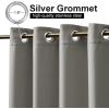 image:imageNICETOWN 2 Panels Outdoor Curtain Panels for Patio Waterproof Stainless Steel Silver Grommet Thermal Insulated Blackout Thermal Insulated Outdoor Drapes for PatioFront Porch W52 x L108 TanSand