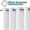 image:imageNICETOWN 2 Panels Outdoor Curtain Panels for Patio Waterproof Stainless Steel Silver Grommet Thermal Insulated Blackout Thermal Insulated Outdoor Drapes for PatioFront Porch W52 x L108 TanPure White