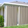 image:imageNICETOWN 2 Panels Outdoor Curtain Panels for Patio Waterproof Stainless Steel Silver Grommet Thermal Insulated Blackout Thermal Insulated Outdoor Drapes for PatioFront Porch W52 x L108 TanNatural