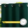 image:imageNICETOWN 2 Panels Outdoor Curtain Panels for Patio Waterproof Stainless Steel Silver Grommet Thermal Insulated Blackout Thermal Insulated Outdoor Drapes for PatioFront Porch W52 x L108 TanDark Green
