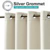 image:imageNICETOWN 2 Panels Outdoor Curtain Panels for Patio Waterproof Stainless Steel Silver Grommet Thermal Insulated Blackout Thermal Insulated Outdoor Drapes for PatioFront Porch W52 x L108 TanBeige