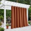 image:imageNICETOWN 2 Panels Outdoor Curtain Panels for Patio Waterproof Stainless Steel Silver Grommet Thermal Insulated Blackout Thermal Insulated Outdoor Drapes for PatioFront Porch W52 x L108 TanMecca Red