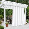 image:imageNICETOWN 2 Panels Outdoor Curtain Panels for Patio Waterproof Stainless Steel Silver Grommet Thermal Insulated Blackout Thermal Insulated Outdoor Drapes for PatioFront Porch W52 x L108 TanPure White