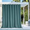 image:imageNICETOWN 2 Panels Outdoor Curtain Panels for Patio Waterproof Stainless Steel Silver Grommet Thermal Insulated Blackout Thermal Insulated Outdoor Drapes for PatioFront Porch W52 x L108 TanTeal
