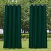 image:imageNICETOWN 2 Panels Outdoor Curtain Panels for Patio Waterproof Stainless Steel Silver Grommet Thermal Insulated Blackout Thermal Insulated Outdoor Drapes for PatioFront Porch W52 x L108 TanDark Green
