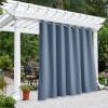 image:imageNICETOWN 2 Panels Outdoor Curtain Panels for Patio Waterproof Stainless Steel Silver Grommet Thermal Insulated Blackout Thermal Insulated Outdoor Drapes for PatioFront Porch W52 x L108 TanStone Blue