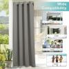 image:imageNICETOWN 2 Panels Outdoor Curtain Panels for Patio Waterproof Stainless Steel Silver Grommet Thermal Insulated Blackout Thermal Insulated Outdoor Drapes for PatioFront Porch W52 x L108 TanSand
