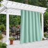 image:imageNICETOWN 2 Panels Outdoor Curtain Panels for Patio Waterproof Stainless Steel Silver Grommet Thermal Insulated Blackout Thermal Insulated Outdoor Drapes for PatioFront Porch W52 x L108 TanAqua Blue
