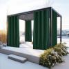 image:imageNICETOWN 2 Panels Weighted Blackout Cabana Curtains Outdoor Patio W52 x L84 Windproof Top amp Bottom Grommet amp Back Tab Thermal Heavyweight Drapes Keep Privacy for YardPorch Biscotti BeigeDark Green