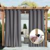 image:imageNICETOWN 2 Panels Weighted Blackout Cabana Curtains Outdoor Patio W52 x L84 Windproof Top amp Bottom Grommet amp Back Tab Thermal Heavyweight Drapes Keep Privacy for YardPorch Biscotti BeigeGrey