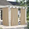 image:imageNICETOWN 2 Panels Weighted Blackout Cabana Curtains Outdoor Patio W52 x L84 Windproof Top amp Bottom Grommet amp Back Tab Thermal Heavyweight Drapes Keep Privacy for YardPorch Biscotti BeigeBiscotti Beige
