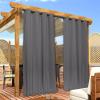 image:imageNICETOWN 2 Panels Weighted Blackout Cabana Curtains Outdoor Patio W52 x L84 Windproof Top amp Bottom Grommet amp Back Tab Thermal Heavyweight Drapes Keep Privacy for YardPorch Biscotti BeigeGrey