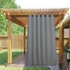 image:imageNICETOWN 2 Panels Weighted Blackout Cabana Curtains Outdoor Patio W52 x L84 Windproof Top amp Bottom Grommet amp Back Tab Thermal Heavyweight Drapes Keep Privacy for YardPorch Biscotti BeigeSilver Grey
