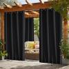 image:imageNICETOWN 2 Panels Weighted Blackout Cabana Curtains Outdoor Patio W52 x L84 Windproof Top amp Bottom Grommet amp Back Tab Thermal Heavyweight Drapes Keep Privacy for YardPorch Biscotti BeigeBlack