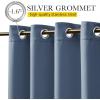 image:imageNICETOWN 2 Panels Weighted Blackout Cabana Curtains Outdoor Patio W52 x L84 Windproof Top amp Bottom Grommet amp Back Tab Thermal Heavyweight Drapes Keep Privacy for YardPorch Biscotti BeigeStone Blue