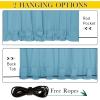image:imageNICETOWN 2 Panels Weighted Blackout Cabana Curtains Outdoor Patio W52 x L84 Windproof Top amp Bottom Grommet amp Back Tab Thermal Heavyweight Drapes Keep Privacy for YardPorch Biscotti BeigeTeal Blue