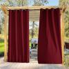 image:imageNICETOWN 2 Panels Weighted Blackout Cabana Curtains Outdoor Patio W52 x L84 Windproof Top amp Bottom Grommet amp Back Tab Thermal Heavyweight Drapes Keep Privacy for YardPorch Biscotti BeigeRed