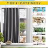 image:imageNICETOWN 2 Panels Weighted Blackout Cabana Curtains Outdoor Patio W52 x L84 Windproof Top amp Bottom Grommet amp Back Tab Thermal Heavyweight Drapes Keep Privacy for YardPorch Biscotti BeigeGrey