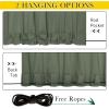 image:imageNICETOWN 2 Panels Weighted Blackout Cabana Curtains Outdoor Patio W52 x L84 Windproof Top amp Bottom Grommet amp Back Tab Thermal Heavyweight Drapes Keep Privacy for YardPorch Biscotti BeigeGreyish Green