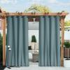 image:imageNICETOWN 2 Panels Weighted Blackout Cabana Curtains Outdoor Patio W52 x L84 Windproof Top amp Bottom Grommet amp Back Tab Thermal Heavyweight Drapes Keep Privacy for YardPorch Biscotti BeigeGreyish Blue
