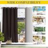 image:imageNICETOWN 2 Panels Weighted Blackout Cabana Curtains Outdoor Patio W52 x L84 Windproof Top amp Bottom Grommet amp Back Tab Thermal Heavyweight Drapes Keep Privacy for YardPorch Biscotti BeigeCoffee