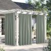image:imageNICETOWN 2 Panels Weighted Blackout Cabana Curtains Outdoor Patio W52 x L84 Windproof Top amp Bottom Grommet amp Back Tab Thermal Heavyweight Drapes Keep Privacy for YardPorch Biscotti BeigeSage Green