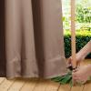image:imageNICETOWN 2 Panels Weighted Blackout Cabana Curtains Outdoor Patio W52 x L84 Windproof Top amp Bottom Grommet amp Back Tab Thermal Heavyweight Drapes Keep Privacy for YardPorch Biscotti BeigeTan