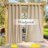 image:imageNICETOWN 2 Panels Weighted Blackout Cabana Curtains Outdoor Patio W52 x L84 Windproof Top amp Bottom Grommet amp Back Tab Thermal Heavyweight Drapes Keep Privacy for YardPorch Biscotti BeigeBiscotti Beige