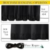 image:imageNICETOWN 2 Panels Weighted Blackout Cabana Curtains Outdoor Patio W52 x L84 Windproof Top amp Bottom Grommet amp Back Tab Thermal Heavyweight Drapes Keep Privacy for YardPorch Biscotti BeigeBlack