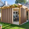 image:imageNICETOWN 2 Panels Weighted Blackout Cabana Curtains Outdoor Patio W52 x L84 Windproof Top amp Bottom Grommet amp Back Tab Thermal Heavyweight Drapes Keep Privacy for YardPorch Biscotti BeigeTan