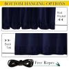 image:imageNICETOWN 2 Panels Weighted Blackout Cabana Curtains Outdoor Patio W52 x L84 Windproof Top amp Bottom Grommet amp Back Tab Thermal Heavyweight Drapes Keep Privacy for YardPorch Biscotti BeigeDark Blue