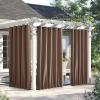 image:imageNICETOWN 2 Panels Weighted Blackout Cabana Curtains Outdoor Patio W52 x L84 Windproof Top amp Bottom Grommet amp Back Tab Thermal Heavyweight Drapes Keep Privacy for YardPorch Biscotti BeigeTan