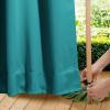 image:imageNICETOWN 2 Panels Weighted Blackout Cabana Curtains Outdoor Patio W52 x L84 Windproof Top amp Bottom Grommet amp Back Tab Thermal Heavyweight Drapes Keep Privacy for YardPorch Biscotti BeigePeacock Teal