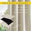 image:imageNICETOWN 2 Panels Weighted Blackout Cabana Curtains Outdoor Patio W52 x L84 Windproof Top amp Bottom Grommet amp Back Tab Thermal Heavyweight Drapes Keep Privacy for YardPorch Biscotti BeigeLight Beige