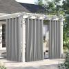 image:imageNICETOWN 2 Panels Weighted Blackout Cabana Curtains Outdoor Patio W52 x L84 Windproof Top amp Bottom Grommet amp Back Tab Thermal Heavyweight Drapes Keep Privacy for YardPorch Biscotti BeigeSilver Grey