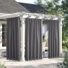 image:imageNICETOWN 2 Panels Weighted Blackout Cabana Curtains Outdoor Patio W52 x L84 Windproof Top amp Bottom Grommet amp Back Tab Thermal Heavyweight Drapes Keep Privacy for YardPorch Biscotti BeigeGrey