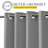image:imageNICETOWN 2 Panels Weighted Blackout Cabana Curtains Outdoor Patio W52 x L84 Windproof Top amp Bottom Grommet amp Back Tab Thermal Heavyweight Drapes Keep Privacy for YardPorch Biscotti BeigeSilver Grey