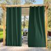 image:imageNICETOWN 2 Panels Weighted Blackout Cabana Curtains Outdoor Patio W52 x L84 Windproof Top amp Bottom Grommet amp Back Tab Thermal Heavyweight Drapes Keep Privacy for YardPorch Biscotti BeigeDark Green